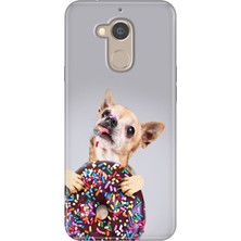 Grabono General Mobile Gm 8 Uyumlu Kılıf Desenli Silikon Renkli Tpu Uv Donut Dog