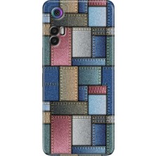 Grabono Tcl 30+ (Plus) Kılıf Silikon Renkli Resimli Arka Kapak Jean Pattern