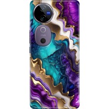 Grabono Vivo V40 Kılıf Desenli Temalı Esnek Silikon Keskin Ametist