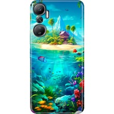 Grabono Infinix Hot 20 Kılıf (X6826C) Desenli Baskılı Esnek Silikon Kapak Island