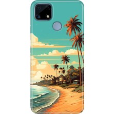 Grabono Realme C25 Kılıf Desenli Silikon Renkli Phone Case Malibu