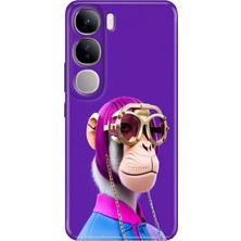 Grabono Vivo V40 Lite Kılıf Renkli Esnek Baskı Silikon Özel Temalı Desenli Monkey