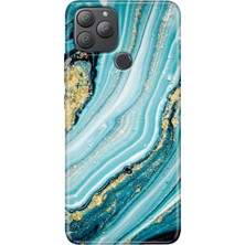 Grabono General Mobile Gm 22 Plus Kılıf Desenli Esnek Silikon Uv Simli Taş