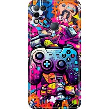 Grabono Infinix Hot 10 Play Kılıf Desenli Baskılı Esnek Silikon Kapak Gamer