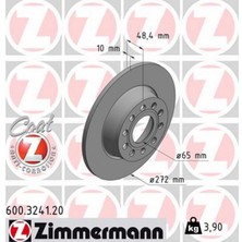 Zimmermann Mtxdpn Arka Fren Aynasi Jetta Iii-Golf Vi-Caddy 10 Scirocco 08 A1 01 A3 04 Altea 06 Octavia 04 272X9.7X9DL 986479677-986479C20-DF7911
