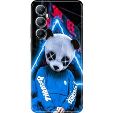 Grabono Realme C65 Kılıf (RMX3910) Uyumlu Renkli Baskılı Silikon Cool Panda
