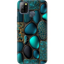 Grabono Infinix Smart 5 Uyumlu Kılıf Renkli Desenli Baskı Tpu Silikon Marble