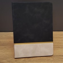 Just Cheap Store Siyah Çizgili Deri Defter