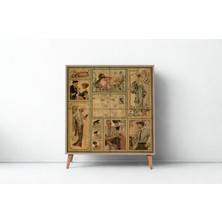 Eşyala. Granada Çok Amaçlı Dolap Bonomo Desenli 732(95x36x111 cm)