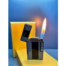 Doğan Hediyelik Dupont Model Click Sesli Taşlı ve Gazlı Metal Çakmak