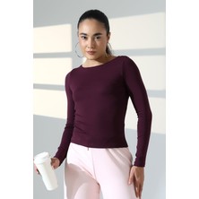 Modaplaza Kadın Kayık Yaka Uzun Kol Body 21897