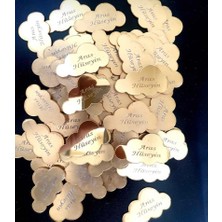 Güven Pleksi Bulut Kendinden Yapışkanlı Isme Özel Etiket Doğum Günü Özel Gün