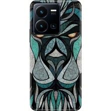 Grabono Vivo Y22S -Y35 Kılıf Renkli Tpu Uv Baskılı Desenli Silikon Lion Mandala