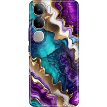 Grabono Vivo V40 Lite Kılıf Renkli Esnek Baskı Silikon Özel Temalı Desenli Keskin Ametist
