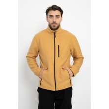 Unisex Traşlanmış Tüylenmez Cepli Polar Ceket Standart Tam Fermuarlı Soğuk Geçirmez Polar Mont