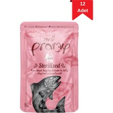 Pramy Sterilised Jöle Somonlu ve Ton Balıklı Kısırlaştırılmış Kedi Konservesi 70 gr x 12 Adet