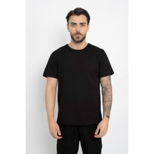 Bisiklet Yaka Günlük Pamuklu Yumuşak Dokulu Comfort Fit Basic T-Shirt