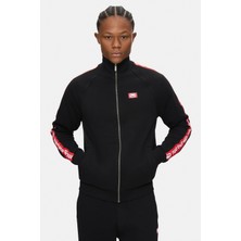 Ecko Unltd. Evander Erkek Siyah Standart Fit Fermuarlı Dik Yaka Hırka