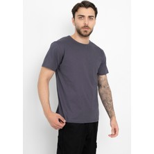 Bisiklet Yaka Günlük Pamuklu Yumuşak Dokulu Comfort Fit Basic T-Shirt