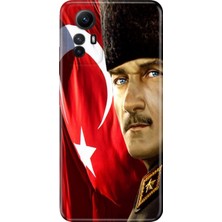 Grabono Xiaomi Redmi Note 12S Kılıf Renkli Desenli Baskı Tasarım Silikon Mustafa Kemal