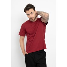 Bisiklet Yaka Günlük Pamuklu Yumuşak Dokulu Comfort Fit Basic T-Shirt