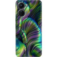 Grabono Vivo Y16 Kılıf Renkli Desenli Özel Tasarım Baskı Silikon Kapak Holographic