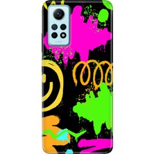 Grabono Xiaomi Redmi Note 12 Pro 4g Kılıf Renkli Desenli Baskı Tasarım Silikon Smile