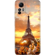 Grabono Xiaomi Redmi Note 12S Kılıf Renkli Desenli Baskı Tasarım Silikon Eyfel