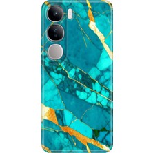 Grabono Vivo V40 Lite Kılıf Renkli Esnek Baskı Silikon Özel Temalı Desenli Prag Mermer