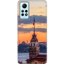 Grabono Xiaomi Redmi Note 12 Pro 4g Kılıf Renkli Desenli Baskı Tasarım Silikon Kız Kulesi