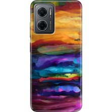 Grabono Xiaomi Redmi Note 11E Kılıf Renkli Özel Temalı Desenli Silikon Tpu Sulu Boya