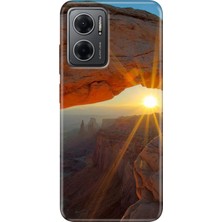 Grabono Xiaomi Redmi Note 11E Kılıf Renkli Özel Temalı Desenli Silikon Tpu Sun