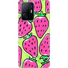 Grabono Xiaomi Mi 11T - 11T Pro Kılıf Renkli Özel Temalı Desenli Silikon Tpu Çilek