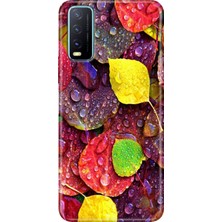 Grabono Vivo Y20/Y20S/Y11S Uyumlu Kılıf Renkli Desenli Özel Tasarım Baskı Tpu Uv Silikon Kılıf Sonbahar