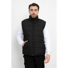 Bondit Içi Polarlı Su Geçirmez Standart Fit Yelek Tam Fermuar Kışlık Unisex Yelek