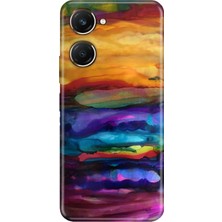 Grabono Vivo Y18 Kılıf Renkli Desenli Özel Tasarım Uv Baskı Silikon Kapak Sulu Boya