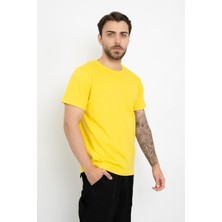 Bisiklet Yaka Günlük Pamuklu Yumuşak Dokulu Comfort Fit Basic T-Shirt
