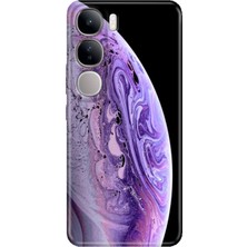 Grabono Vivo V40 Lite Kılıf Renkli Esnek Baskı Silikon Özel Temalı Desenli World