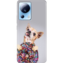 Grabono Xiaomi Mi 13 Lite Kılıf Desenli Mi 13 Lite Design Silikon Donut Dog