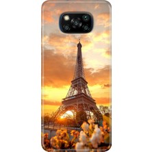 Grabono Xiaomi Poco X3 Nfc - X3 Pro Kılıf Kılıf Renkli Esnek Silikon Temalı Desenli Tpu Eyfel