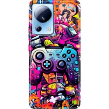 Grabono Xiaomi Mi 13 Lite Kılıf Desenli Mi 13 Lite Design Silikon Gamer