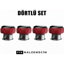 12 Seviyeli Dörtlü Akıllı Kupa Masaj Seti (Kırmızı)
