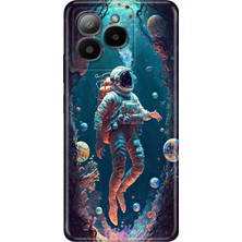 Grabono Omix X7 Kılıf Renkli Özel Temalı Desenli Silikon Tpu Stok Astronot