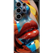 Grabono Samsung Galaxy S24 Ultra Kılıf Kılıf Renkli Esnek Silikon Temalı Desenli Tpu Makyaj