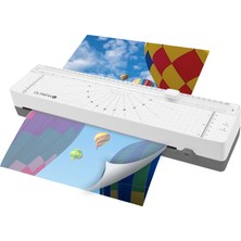 Olympia A120 Combo A4 Laminasyon Makinesi 4’ü 1 Arada Set – Kesme Aparatlı, Köşe Yuvarlayıcı, 5 Adet Poşet