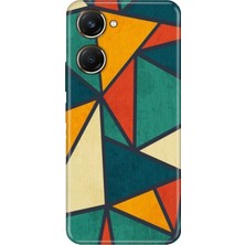 Grabono Vivo Y18 Kılıf Renkli Desenli Özel Tasarım Uv Baskı Silikon Kapak Wall