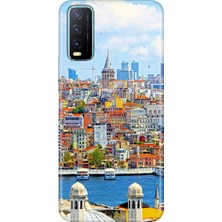 Grabono Vivo Y20/Y20S/Y11S Uyumlu Kılıf Renkli Desenli Özel Tasarım Baskı Tpu Uv Silikon Kılıf Istanbul