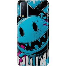 Grabono Vivo Y20/Y20S/Y11S Uyumlu Kılıf Renkli Desenli Özel Tasarım Baskı Tpu Uv Silikon Kılıf Vintage Wall