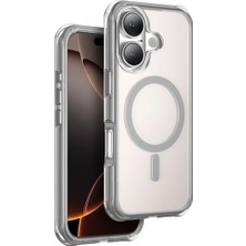 MobaxAksesuar Apple iPhone 16 Kılıf Köşe Airbag Şeffaf M-Safe Çift Renk Hulk Kapak