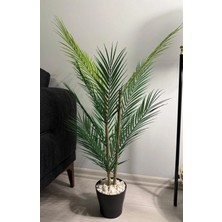 Bahçem Dekoratif Yapay Yapraklı Areka Palmiye Ağacı Plastik Saksılı 3 Gövde 90CM